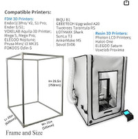 Cover, enclosure for 3D printer