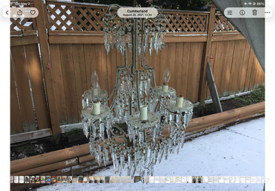 Antique chandelier fixture, View more