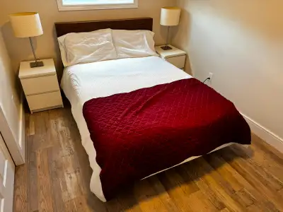 Wooden Queen Set - Bed, Nightstands, Mattress, View more