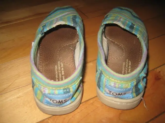 TOMS Youth Kids Classic Blue Striped Canvas shoes -12.5 Y62863262284035124
