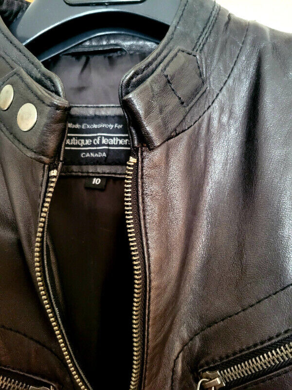 Boutique of Leather Ladies Racer Leather Jacket in Women's - Tops & Outerwear in Regina - Image 3