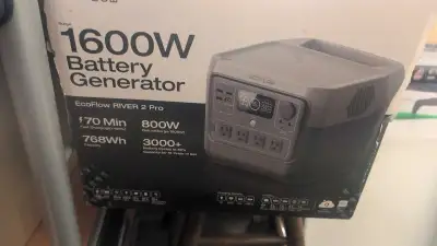 I'm selling a brand new EcoFlow River 2 Pro, a portable power station with a 768Wh capacity and a 16...