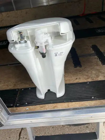thedford RV Toilet. From our brand new just delivered RV. Light weight. $300+tx on Amazon, get it he...