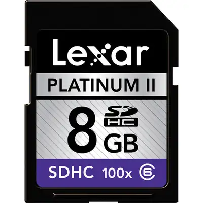 Lexar 8GB SDHC Platinum II Class 6 Memory Card, View more
