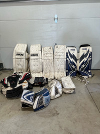 Goalie Equipment, lots of sizes available 