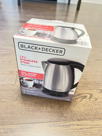 New stainless steel kettle Black+Decker 1.7 Litre wireless