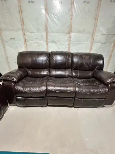 Power reclining couch and love seat, View more