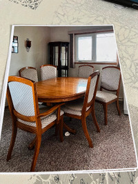 Solid wood dining room suite