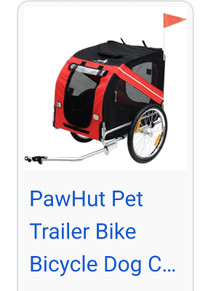 Paw hut dog bike trailer