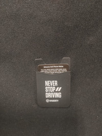 Black Silicone Never Stop Driving Cell Phone Card Wallet