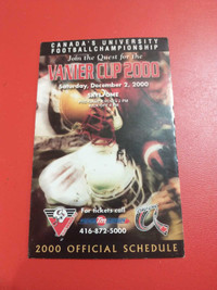 2000 Vanier Cup schedule