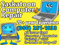 Computer Repair - In Home / Dropoff - 20 years best and cheapest
