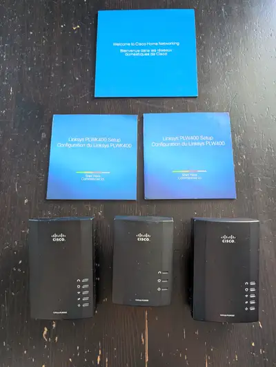 Two Linksys WiFi Extender Units, Model PLW400, View more