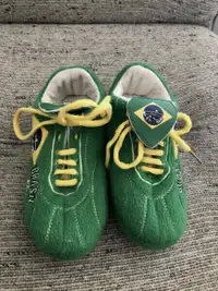 Sloffie Soccer Slippers Brazil Size XXS  Toddler Size 10 to 12