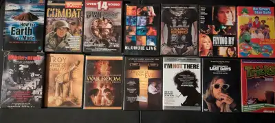 Large lot of 140 DVDs, mostly movies in various genres. All are used and in good, playable condition...