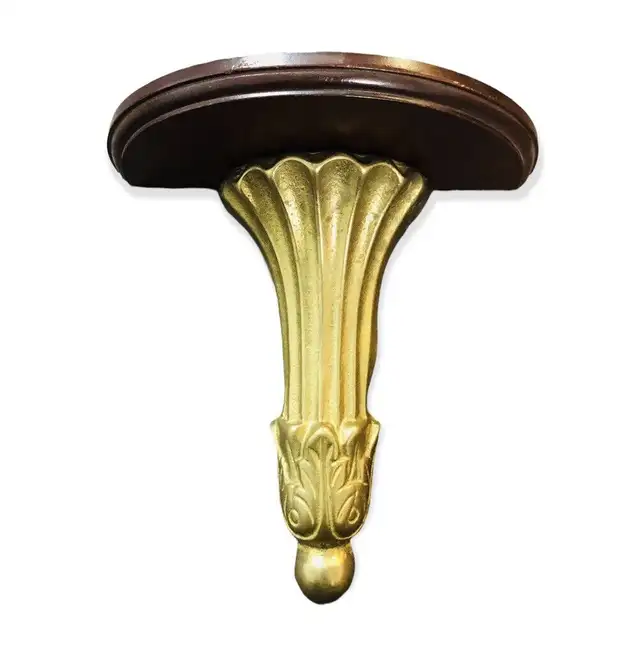 Pair of Florentine Wood and Metal Ornate Wall Sconces, Shelves in Arts & Collectibles in Oshawa / Durham Region - Image 3