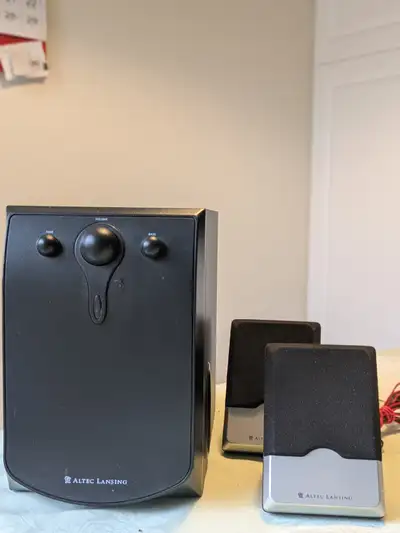 Altec Lansing subwoofer and speakers, View more