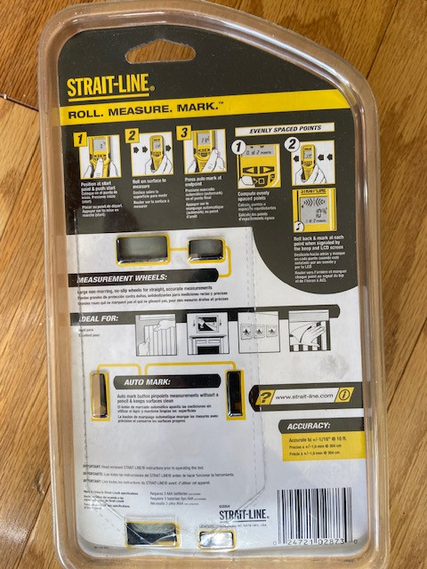 STRAIT-LINE Rolling Tape 300' Range "It Does the Math" NEW in Se in Hand Tools in Edmonton - Image 2