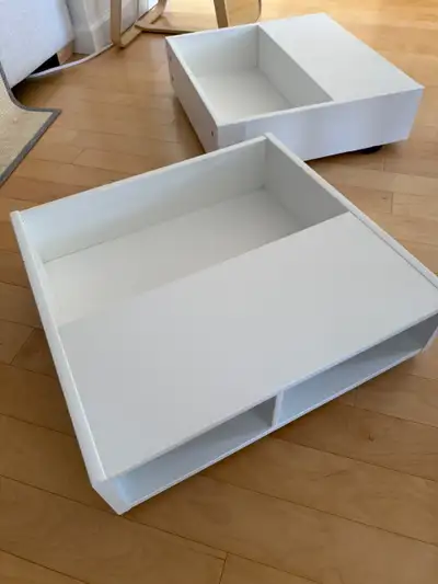 IKEA 2 x Fredvang underbed storage/bedside table, white, View more