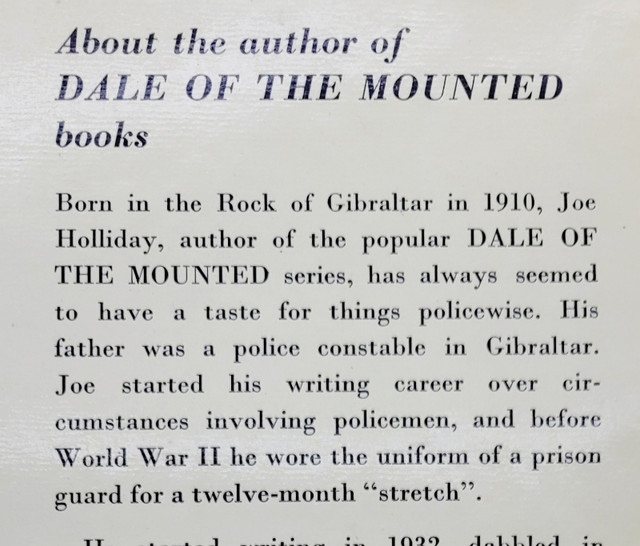 book - Dale of the Mounted: Dew Line Duty by Joe Holliday in Fiction in Barrie - Image 2