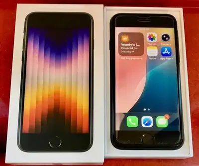 Unlocked iPhone SE 3rd Gen 2022 w/85% Bat Health 64GB 5G 10/10, View more