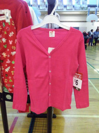 Kids Girl's Hot Pink Button Light Cardigan Sweater Size 4T