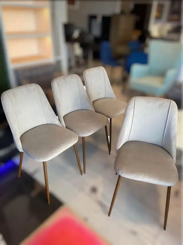 Grey Velvet Dining Chairs in Chairs & Recliners in Markham / York Region - Image 5