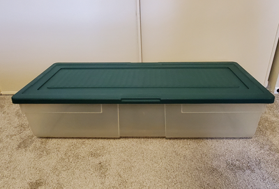 Large Rubbermaid Wrap 'n Craft Green/Clear Storage Bin, View more