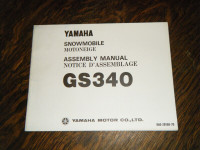 Yamaha GS340  Snowmobiles  Assembly Manual