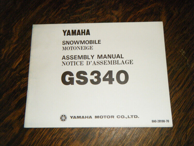 Yamaha GS340  Snowmobiles  Assembly Manual in Other in Oakville / Halton Region