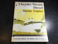 Chrysler Nissan Diesel M4-33 & M6-33 Marine Engines Manual