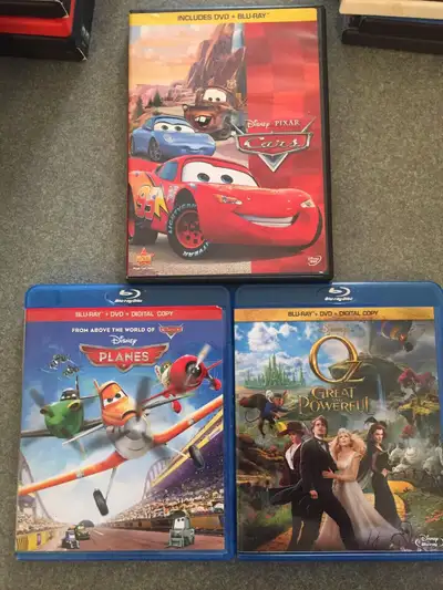 Disney blurays with dvds Cars Planes The Great and Powerful Oz, View more