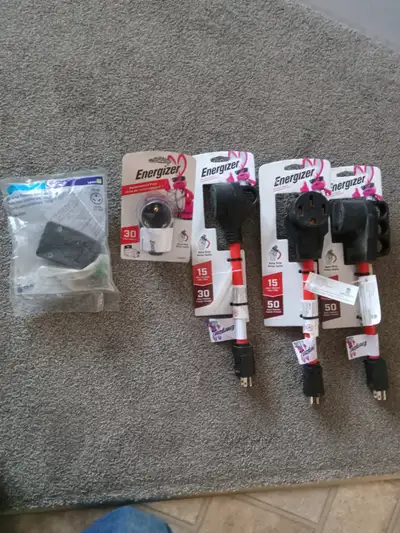 new never used , adapts to plug into reg 110 volt outlet , 4 available ,also replacement ends for 30...