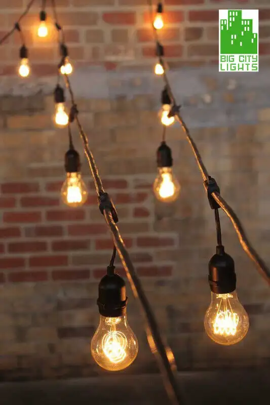 Outdoor String Lights Weatherproof with Vintage LED Edsion Bulbs in Outdoor Lighting in Vancouver - Image 4