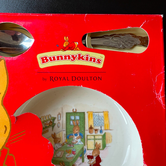 Vintage Bunnykins Royal Doulton Set Bone China bowl & spoon-NEW in Feeding & High Chairs in City of Toronto - Image 4