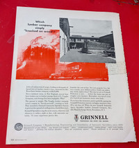 RARE 1953 GRIMMEL FIRE PREVENTION EQUIPEMENT VINTAGE AD - AFFICH