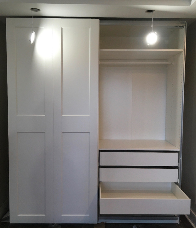 INSTALLATION ARMOIRE PAX ⚡️ IKEA ⚡️PAX WARDROBE &+ TV, Rideaux