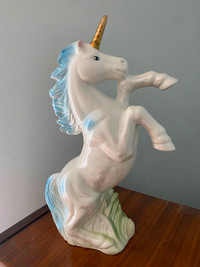 Large ceramic hand painted  unicorn
