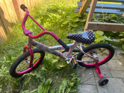 Pink Girls' Bike with Training Wheels, View more