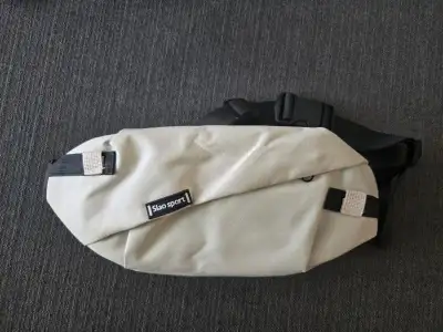 Sleek White Canvas Crossbody Bag – Brand New!, View more
