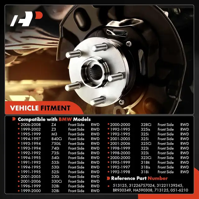 BMW Front Wheel Hub/Bearing Assembly E36 E46 Z3 Z4 31226757024 in Transmission & Drivetrain in Markham / York Region - Image 3