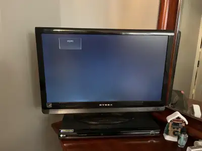 LG DVD/CD player and Dynex LED TV set, View more