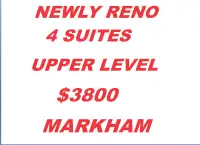 NEWLY RENO 4B4B house upper level for rent in MARKHAM!