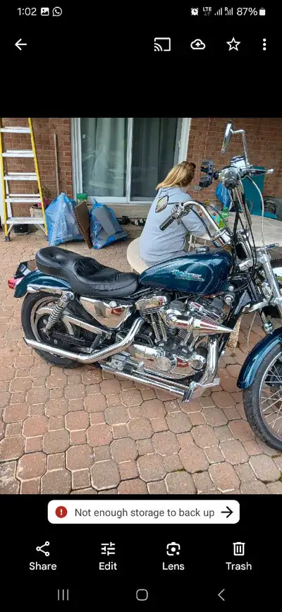 2001 harley sportster 1200cc mint condition comes with same colour hard bags (off bike in pics) jade...