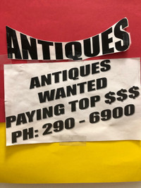 Wanted: Antiques to estates 