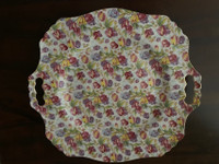 Royal Cotswolds Handled Cake Plate Chintz "Tulips