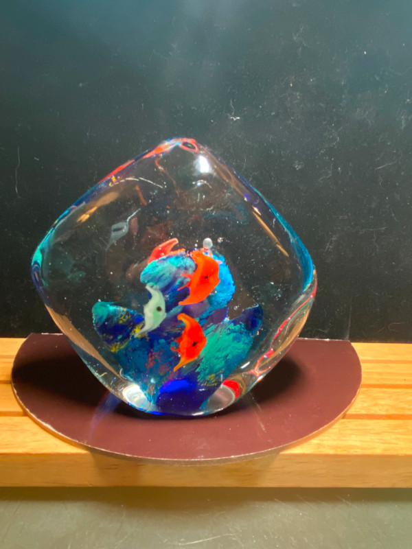 Glass Aquarium  Reef  Fish Sculpture in Arts & Collectibles in Vancouver