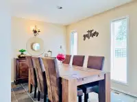 Dining table set with six chairs
