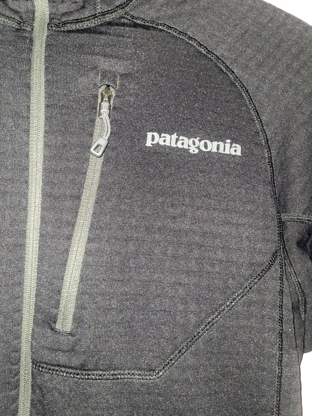 Patagonia R1  Black Polartec hoodie / Eddie Baurer feather Vest in Arts & Collectibles in Red Deer - Image 4