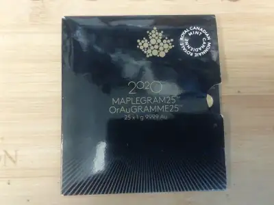 2020 Royal Canadian Mint Maplegrams RCM Fine Gold Maple Coins 25 x 1g Contains a total of 25 Grams (...